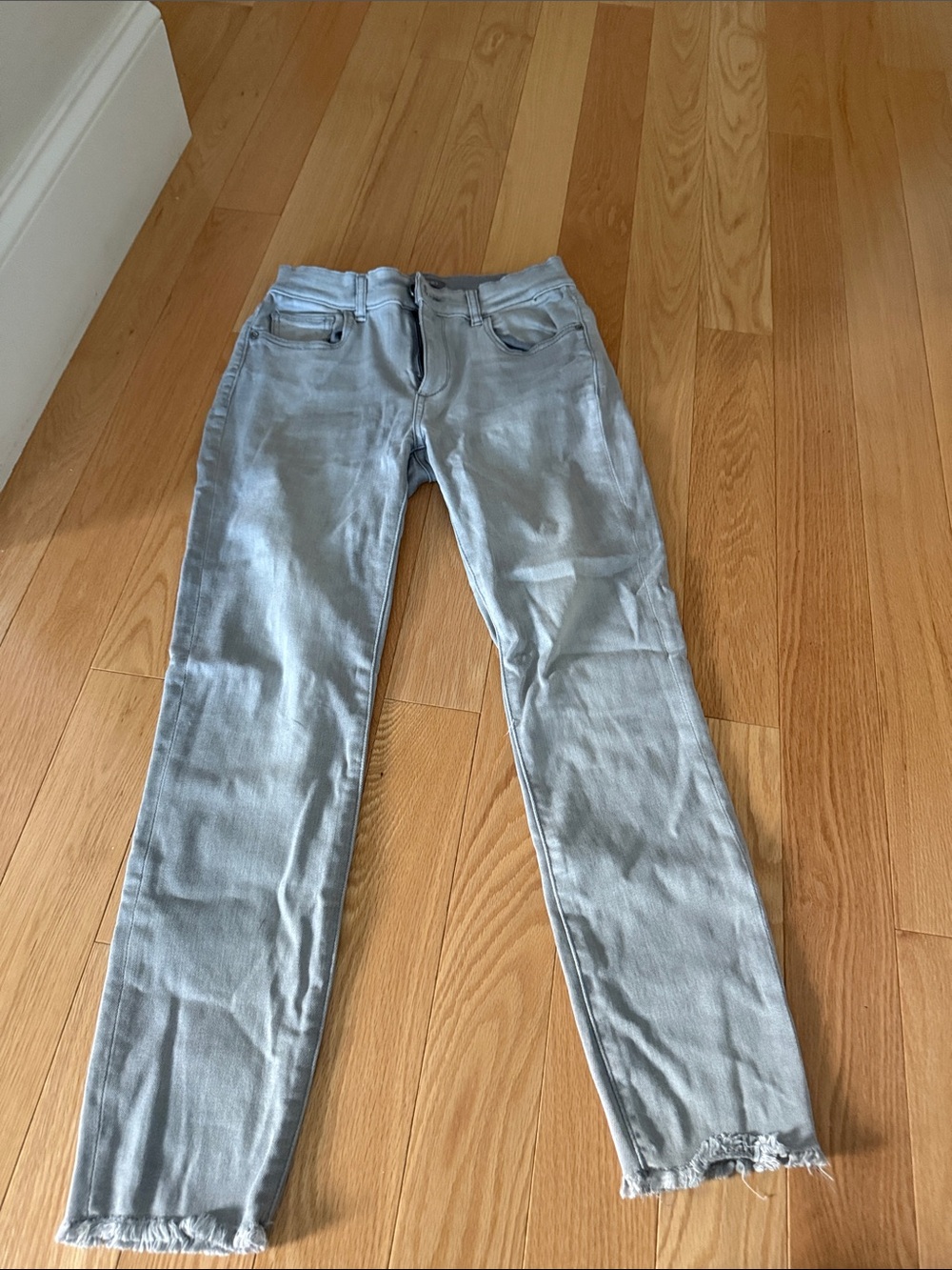 Light Gray Women's Straight-Leg Jeans